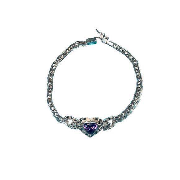 Charles Winston Sterling Amethyst Bracelet - Picture 10 of 12